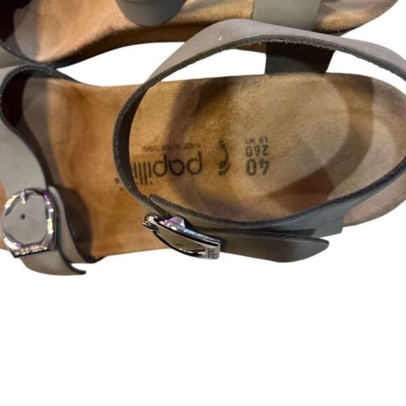Birkenstock Papillio Size 9/ EU 40 Soley Adjustable Wedge Sandals Leather - Picture 5 of 8